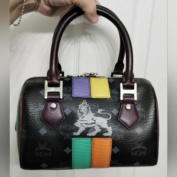 MCM Princess Lion Mini Boston Bag - Picture 3 of 14